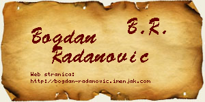 Bogdan Radanović vizit kartica